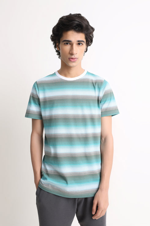 Teal Stripes T-Shirt